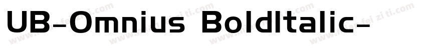 UB-Omnius BoldItalic字体转换